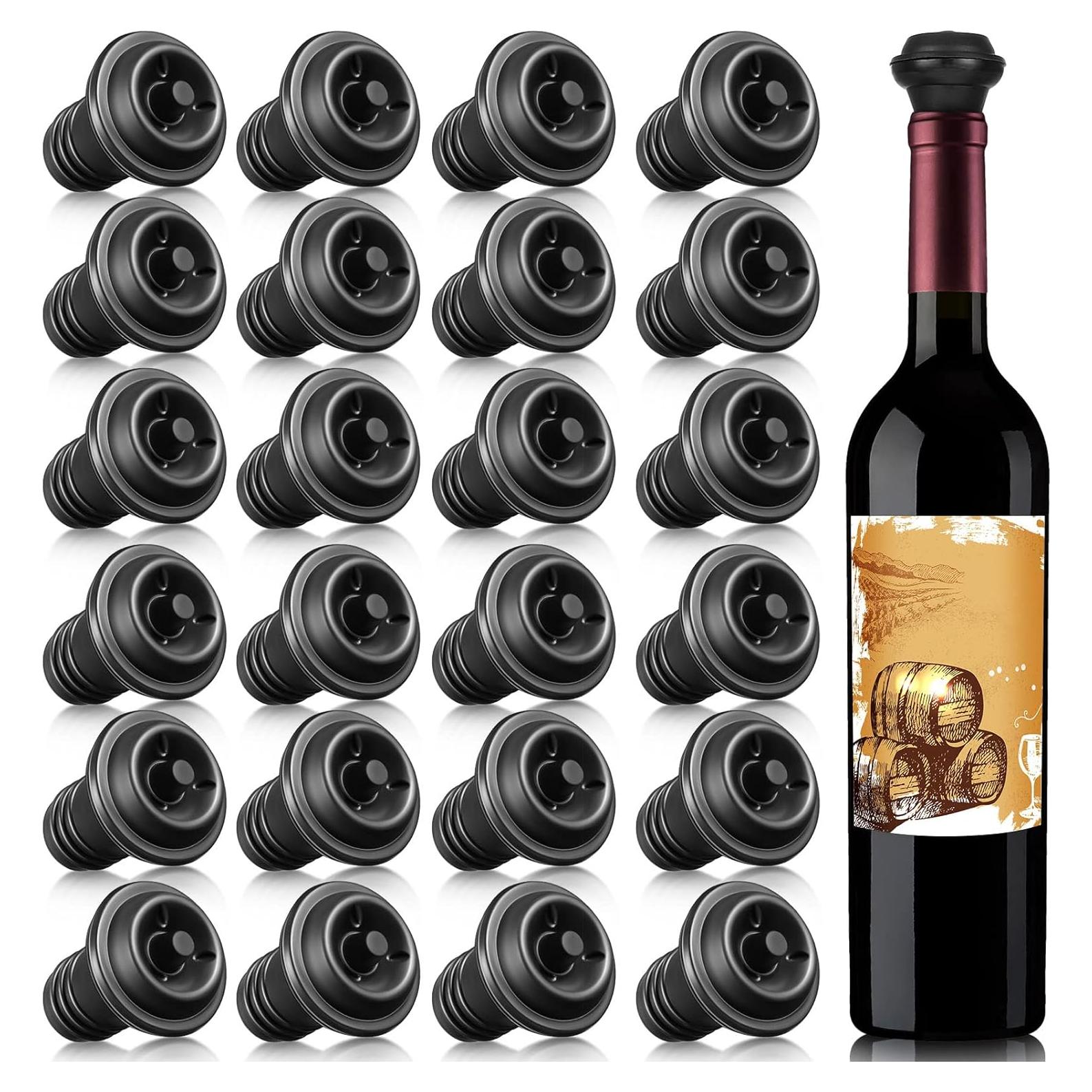 Tapones de Vino Reutilizables Honoson 24 Piezas Silicona