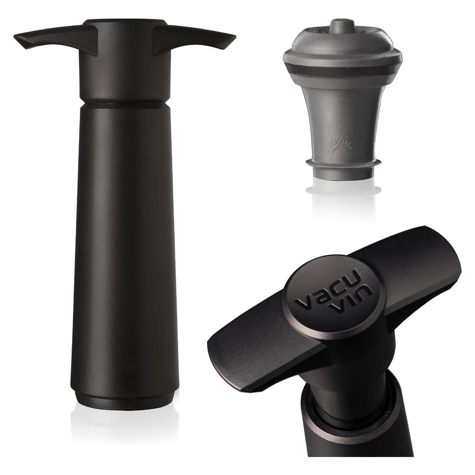 Bomba de Vino Vacu Vin 0854460 Negra - 14x17.8 cm