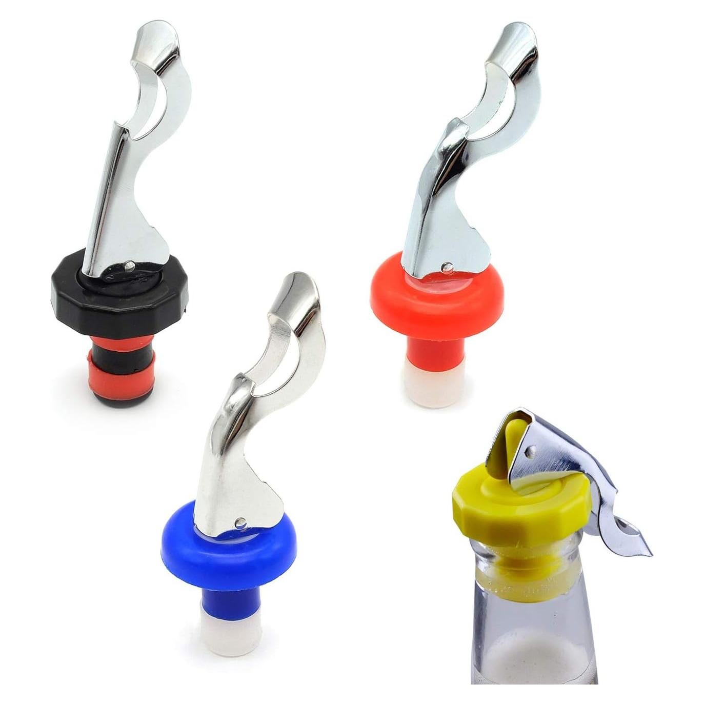 Tapones para Vino M MUGIT Reutilizables Silicona 4 Colores