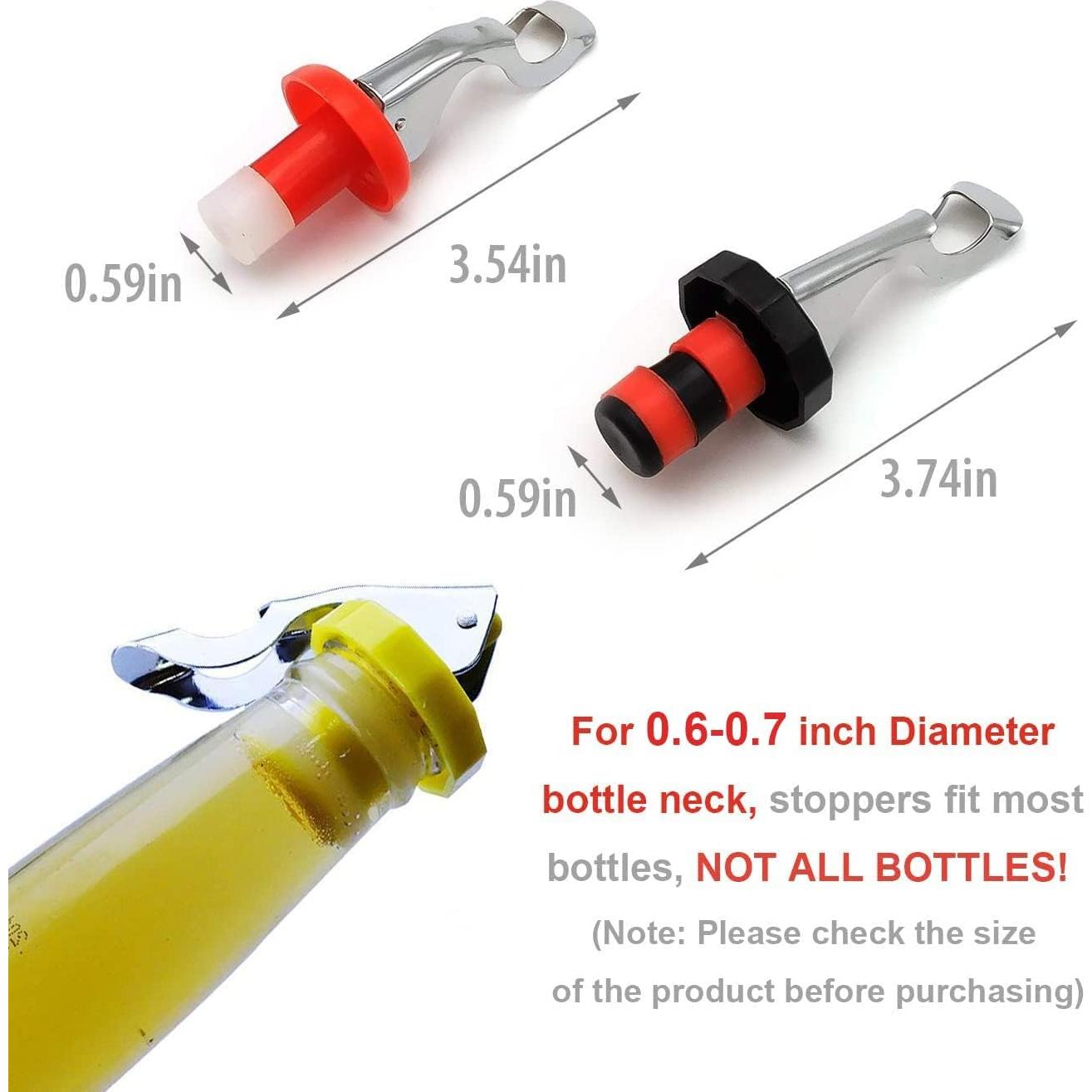 Tapones para Vino M MUGIT Reutilizables Silicona 4 Colores