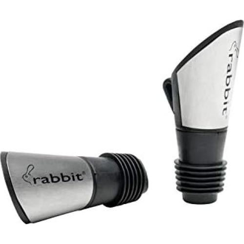 Tapones vertedores de vino Rabbit Acero inoxidable Set 2