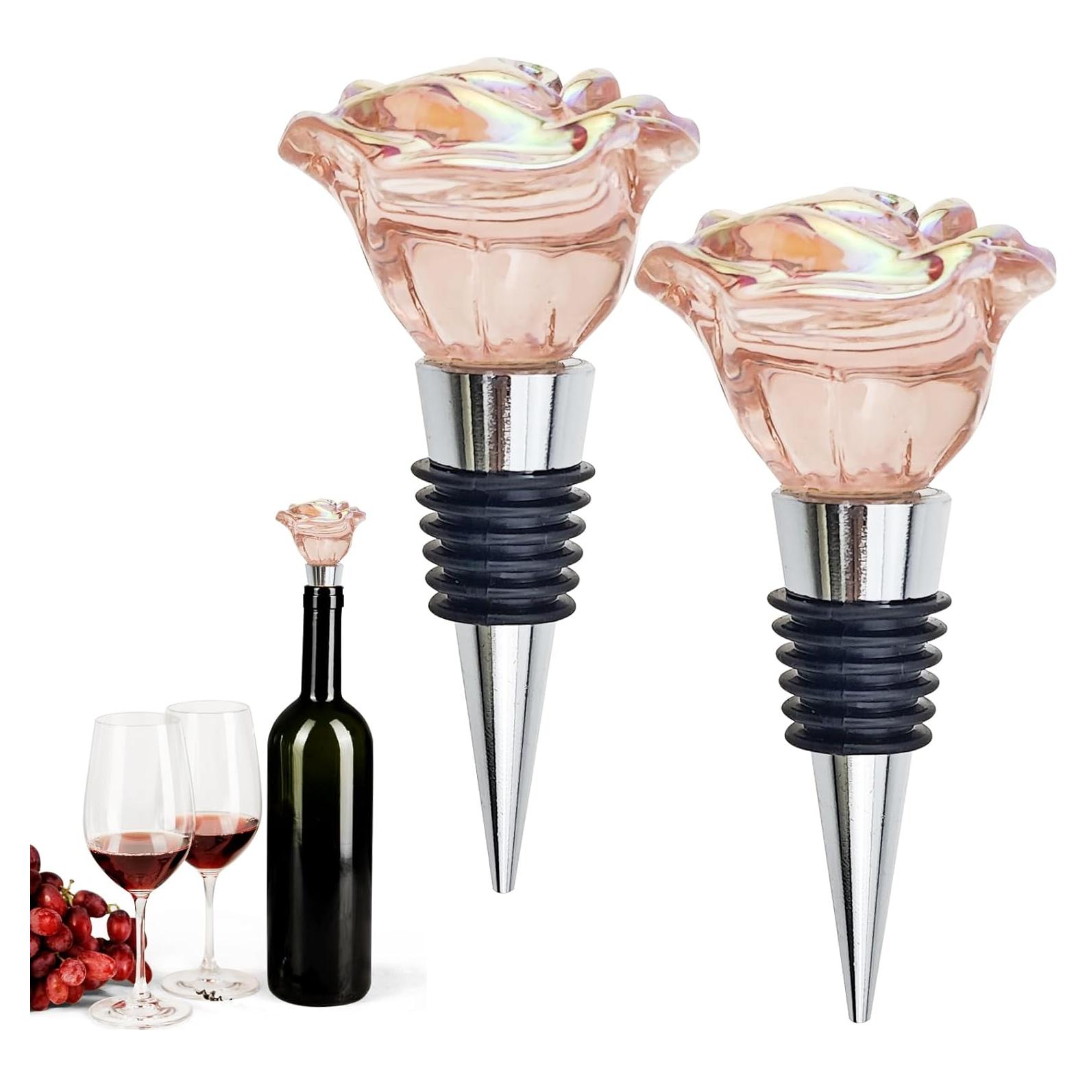 2 Tapones de Vino Rosado Arvintas - Corchos Reutilizables