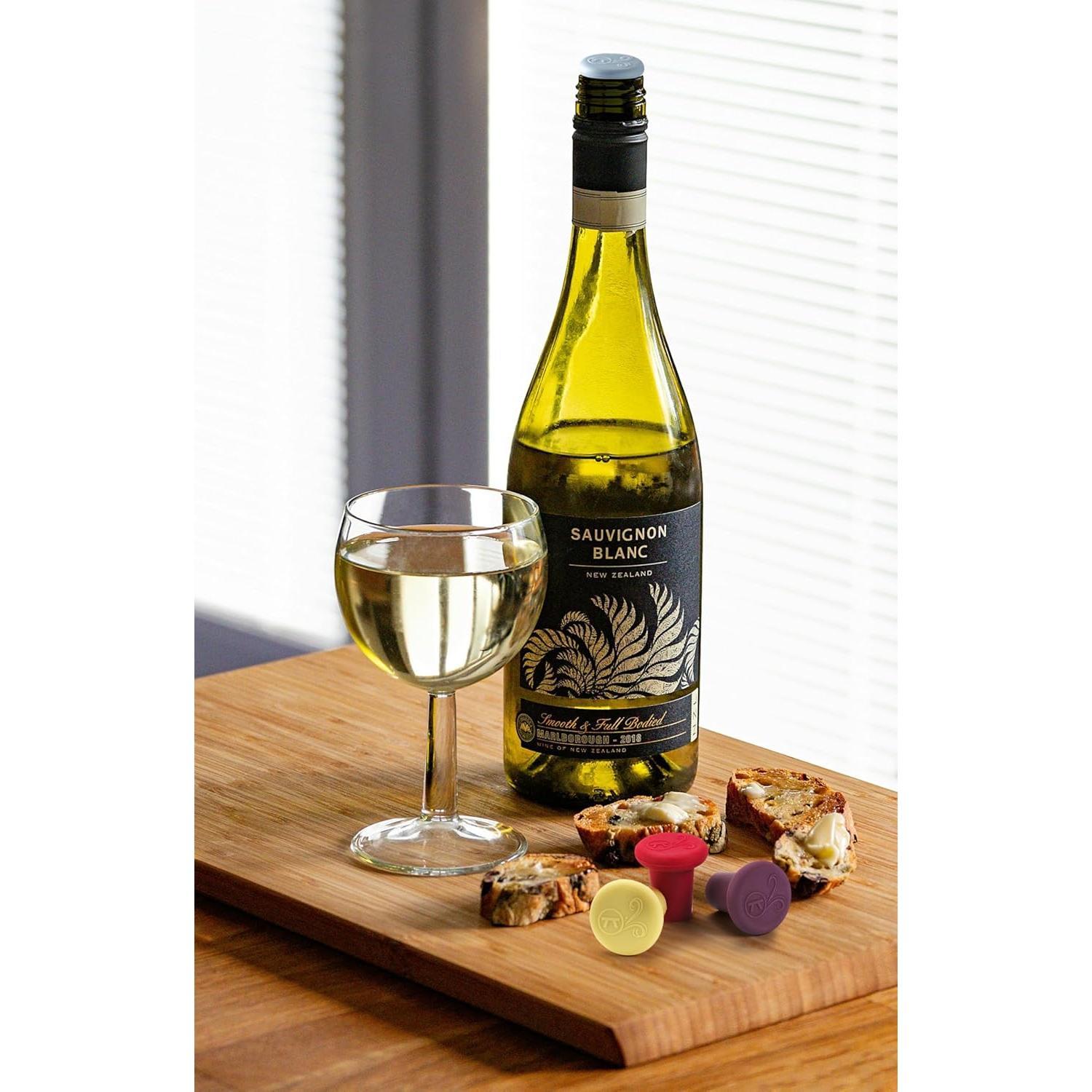 Tapones de Vino de Silicona Outset B229, Set de 4 Colores