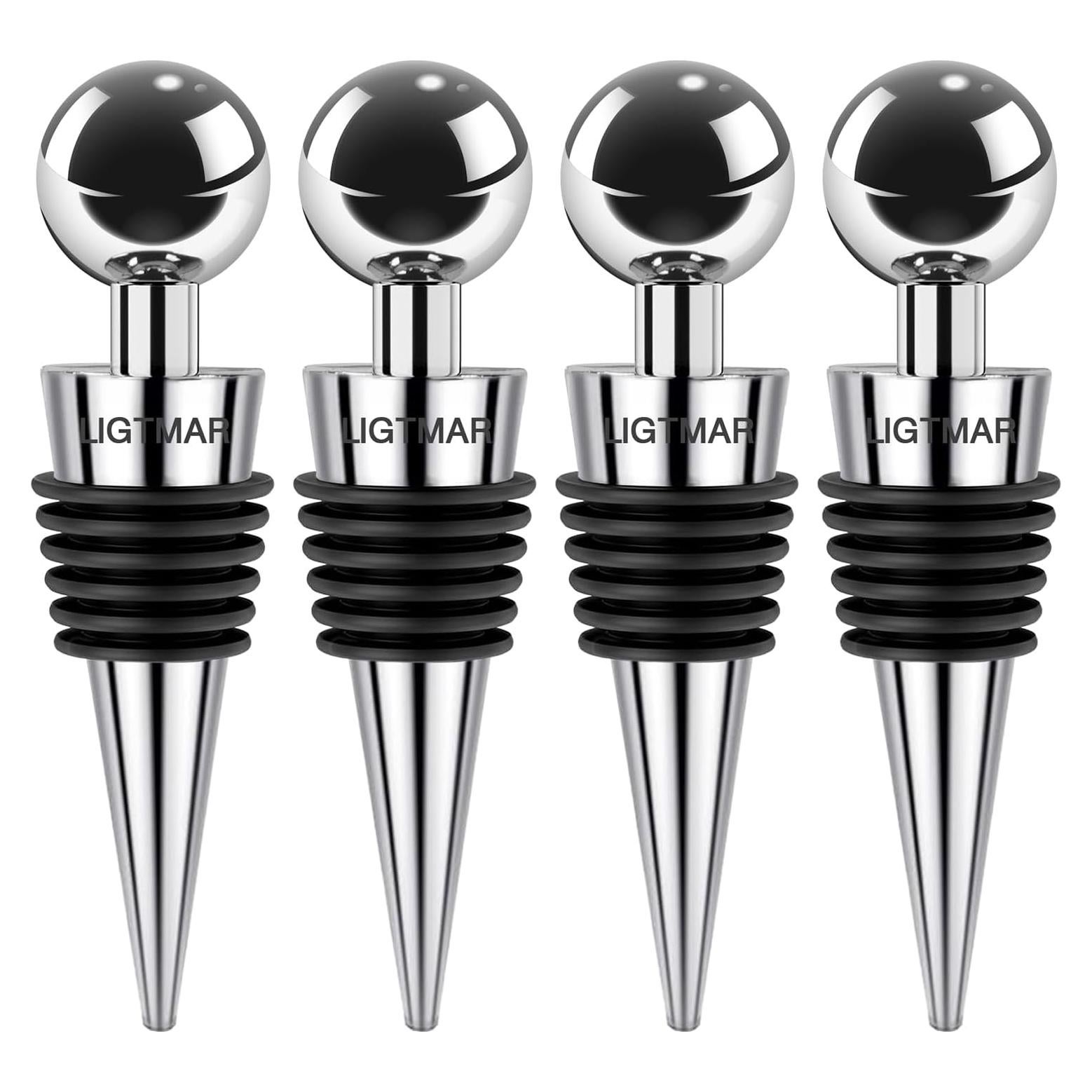 Tapones para Botellas de Vino LIGTMAR 4 Pcs Silicona Ecológica