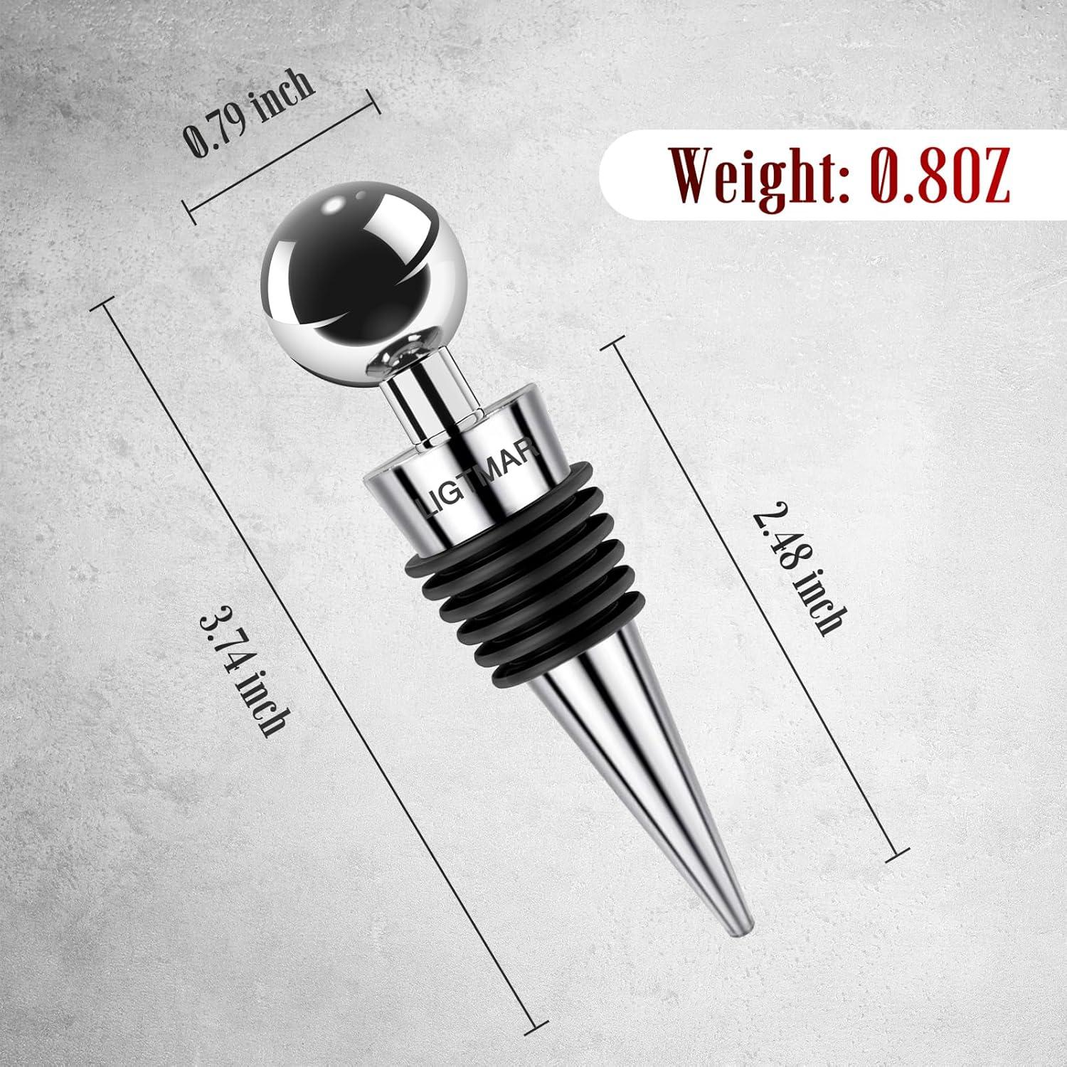 Tapones para Botellas de Vino LIGTMAR 4 Pcs Silicona Ecológica