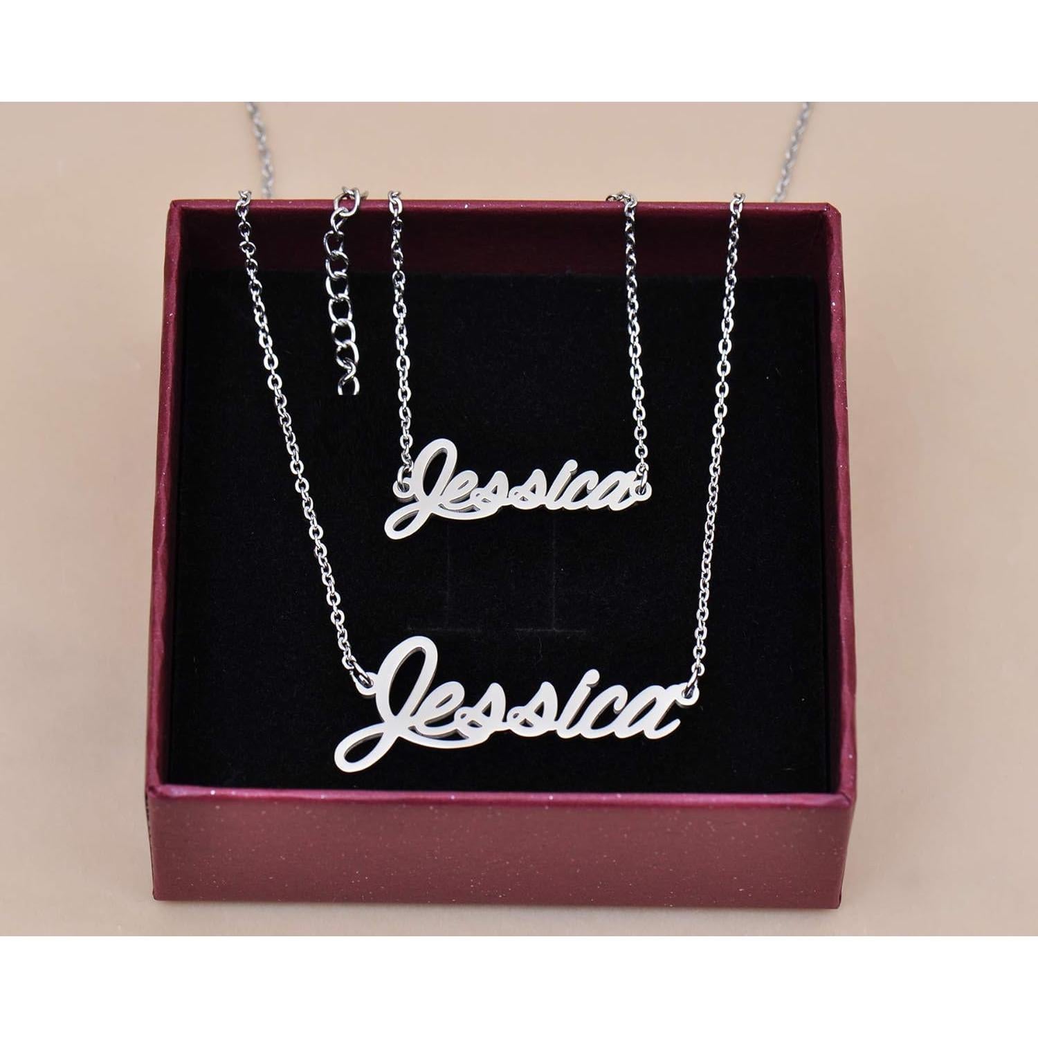 Collar HuanXun Te Quiero Mamá Hija 40.6cm Acero Inoxidable