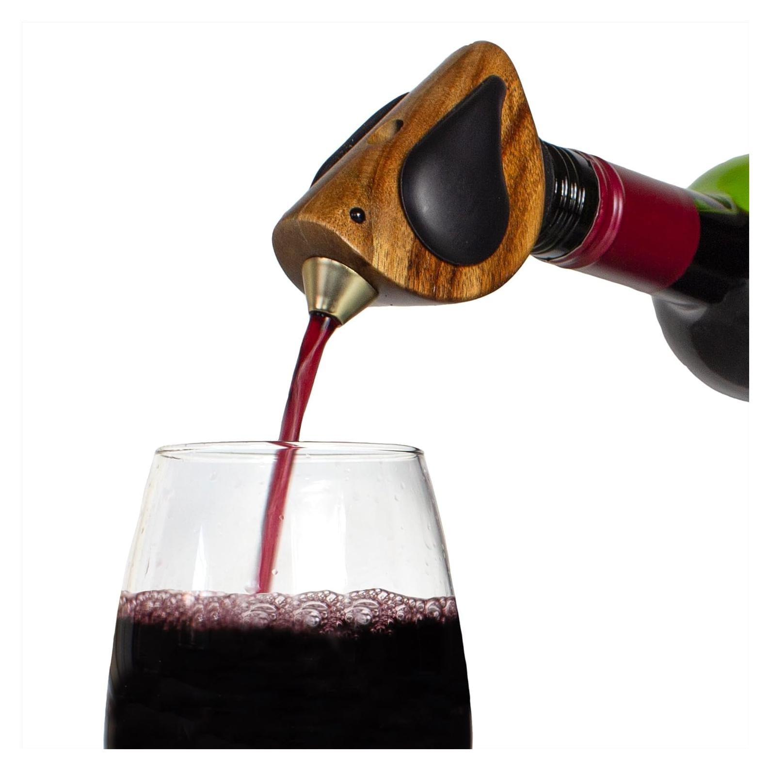 Vertedor de Vino Songbird Specialties - Madera de Acacia, Canta