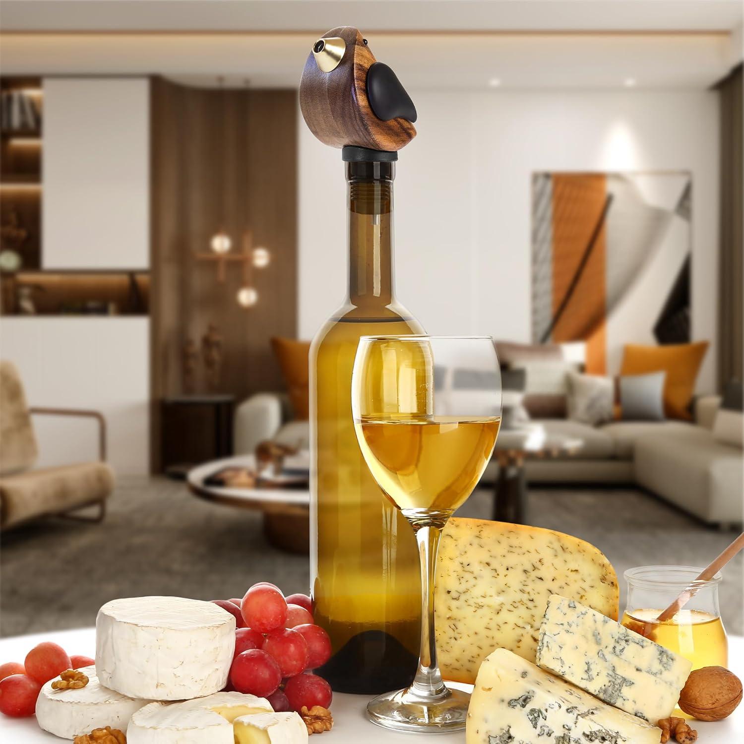 Vertedor de Vino Songbird Specialties - Madera de Acacia, Canta