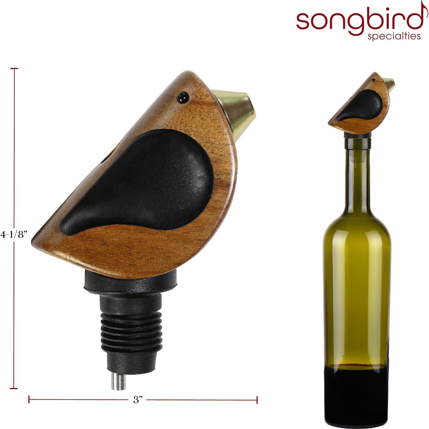 Vertedor de Vino Songbird Specialties - Madera de Acacia, Canta
