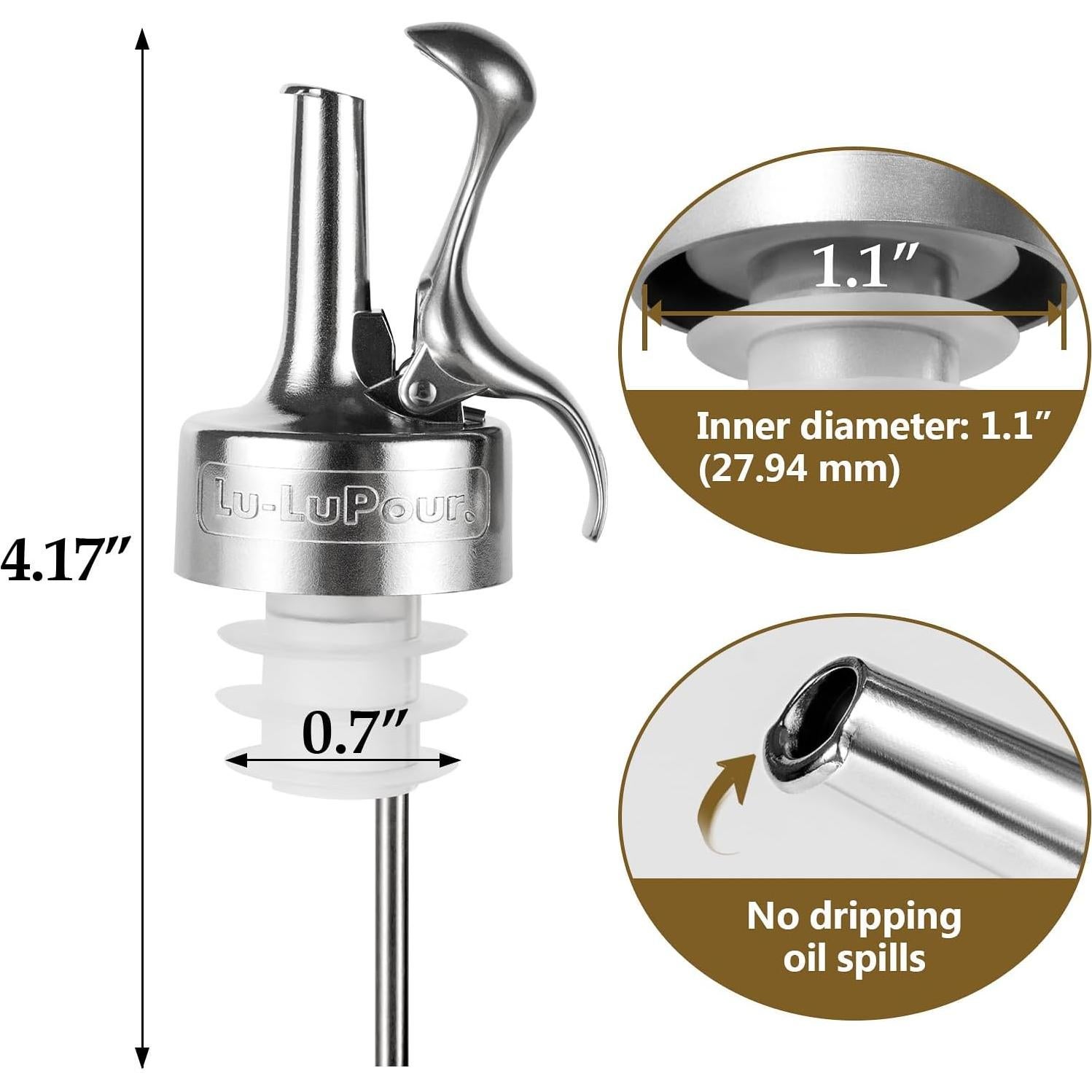 Tapón de Vino Automático Lu-lupour con Vertedor 2 en 1