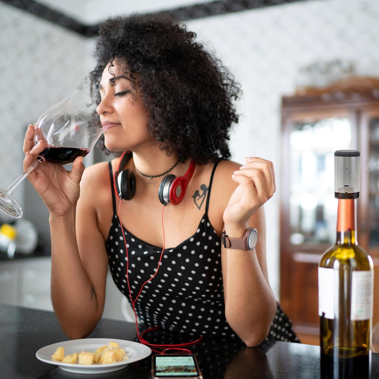 Tapón de Vino Eléctrico KUBEDIN con Bomba de Vacío Automática