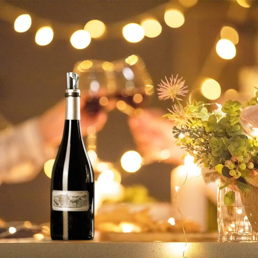 100 Vertedores de Vino Plateados Groupcow Antigoteo