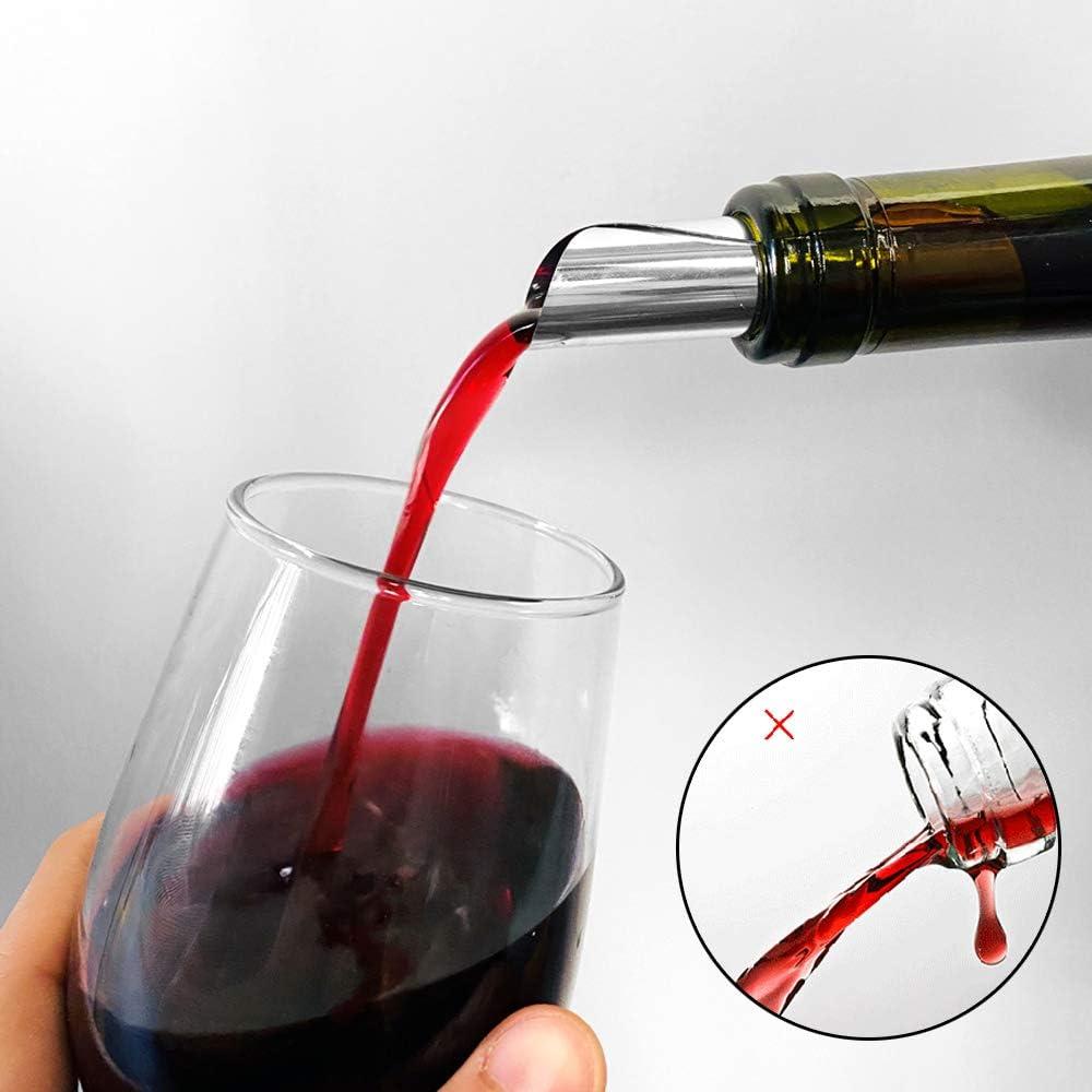 100 Vertedores de Vino Plateados Groupcow Antigoteo