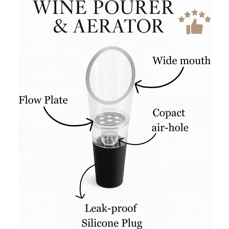 Aerador y Vertedor de Vino Kandohaus - Set 2 Accesorios