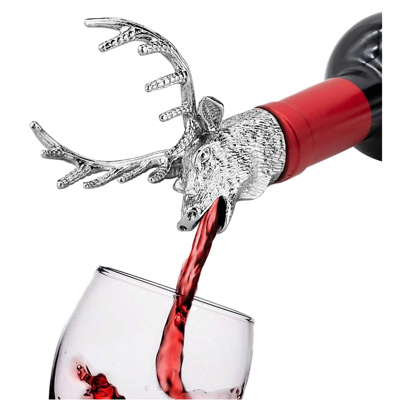 Vertedor de Vino Aireador de Acero Inoxidable Ciervo Jsacemxi