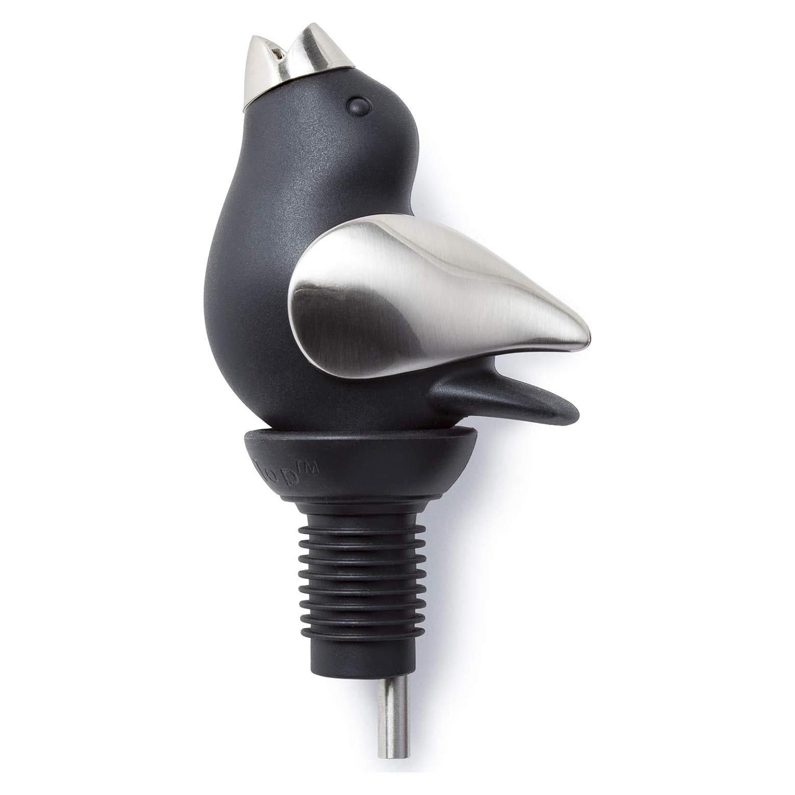 Vertedor de Vino ChirpyTop Negro Cromo con Silbido