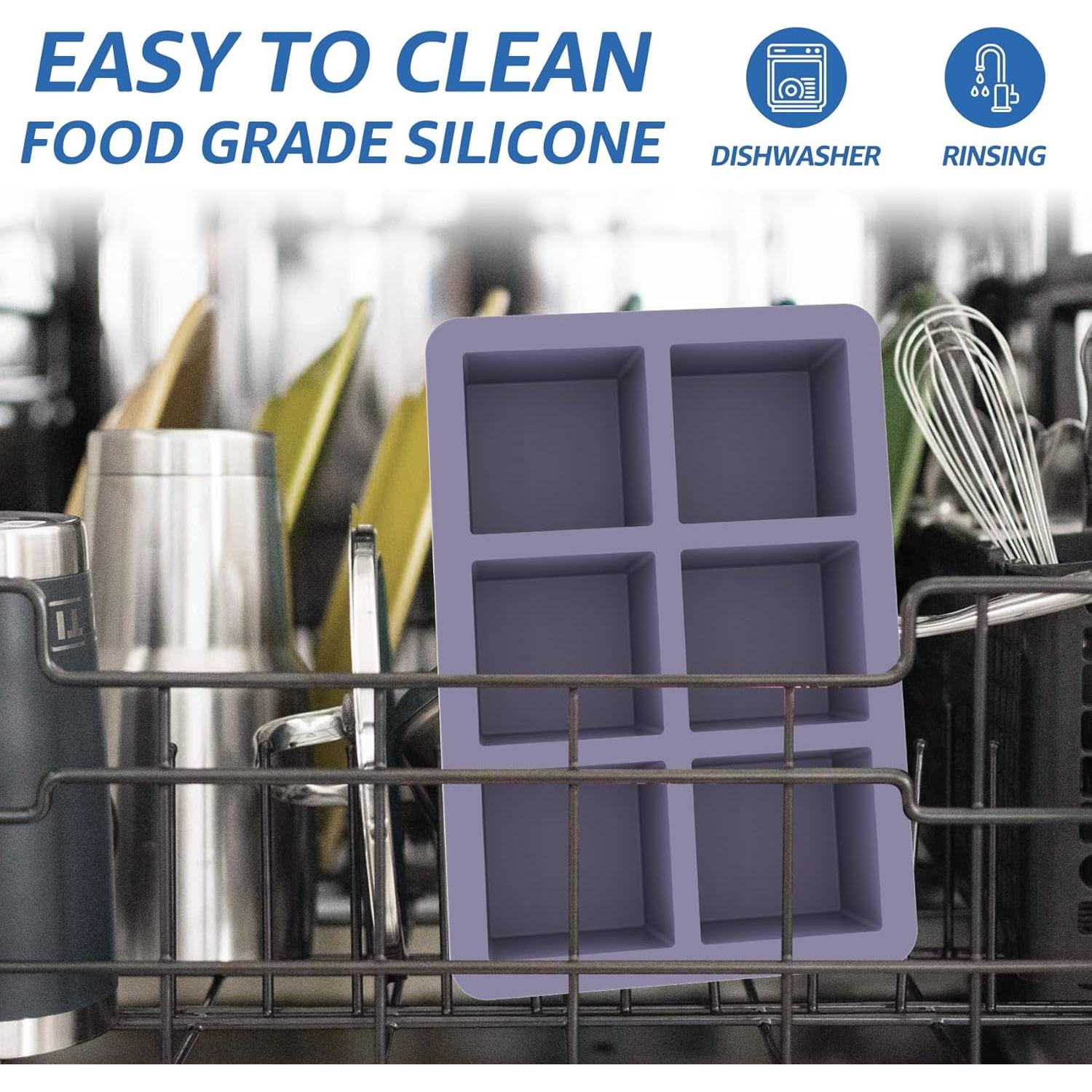 Bandeja de Hielo de Silicona Mossime 2 Piezas 5cm Cuadrados