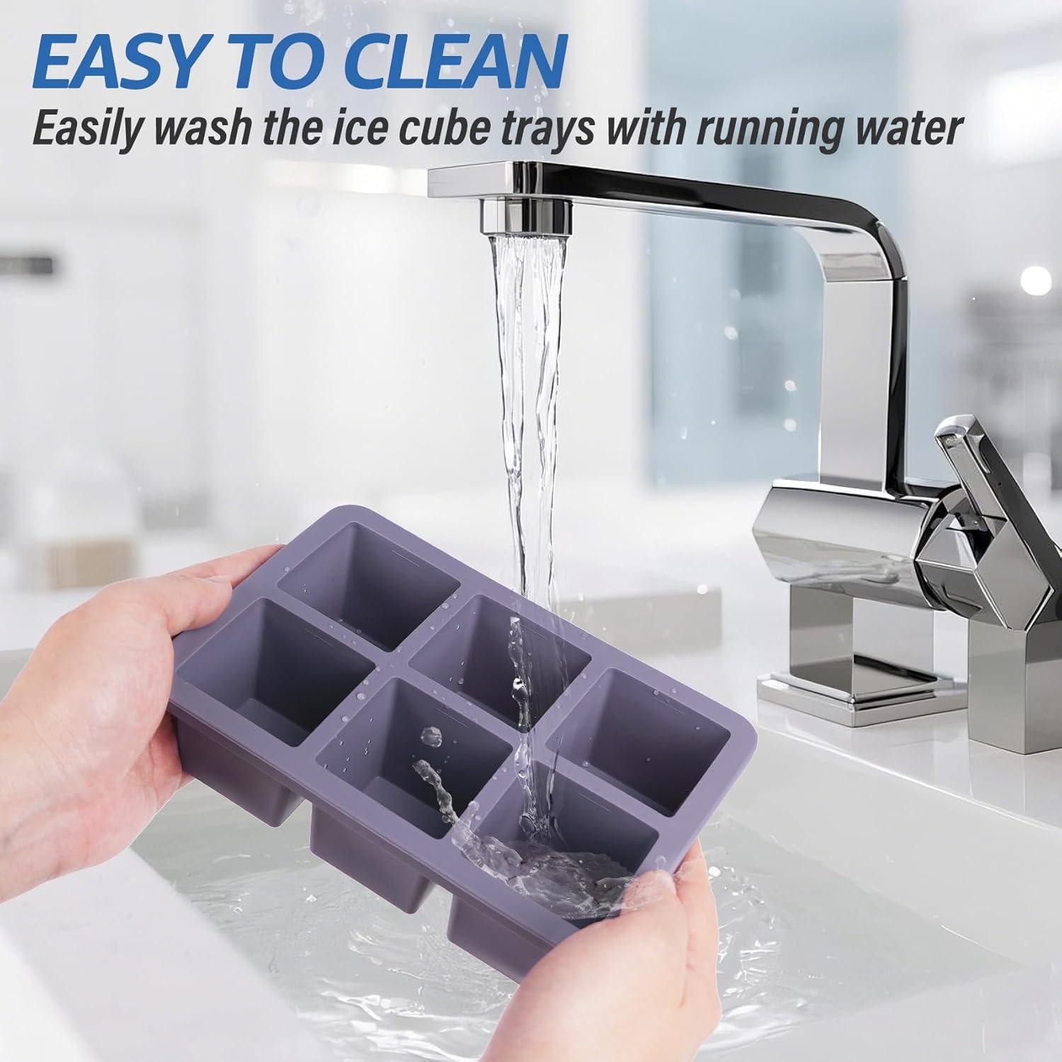 Bandeja de Hielo de Silicona Mossime 2 Piezas 5cm Cuadrados