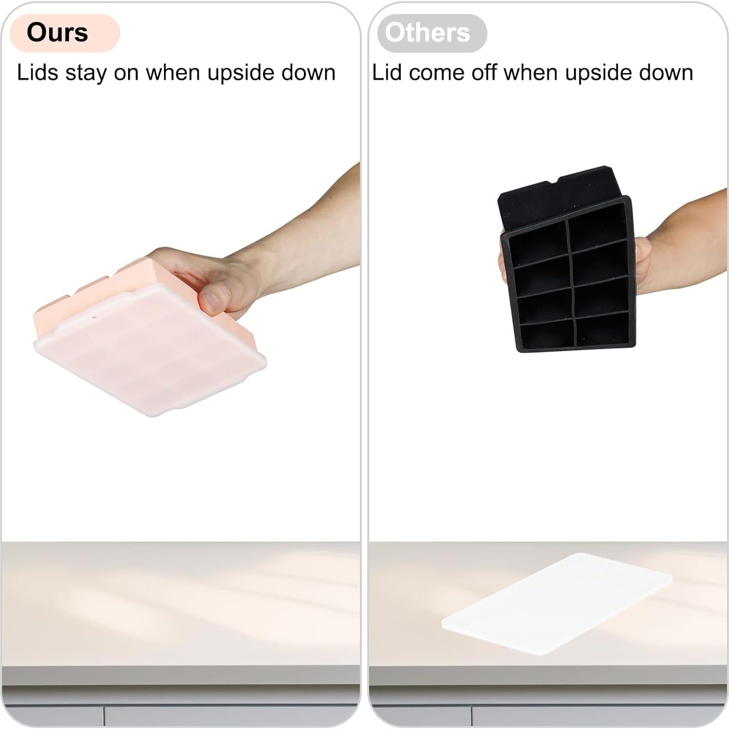 Bandeja de Hielo Reespring 2 Piezas Silicona 15 Cubos Grande