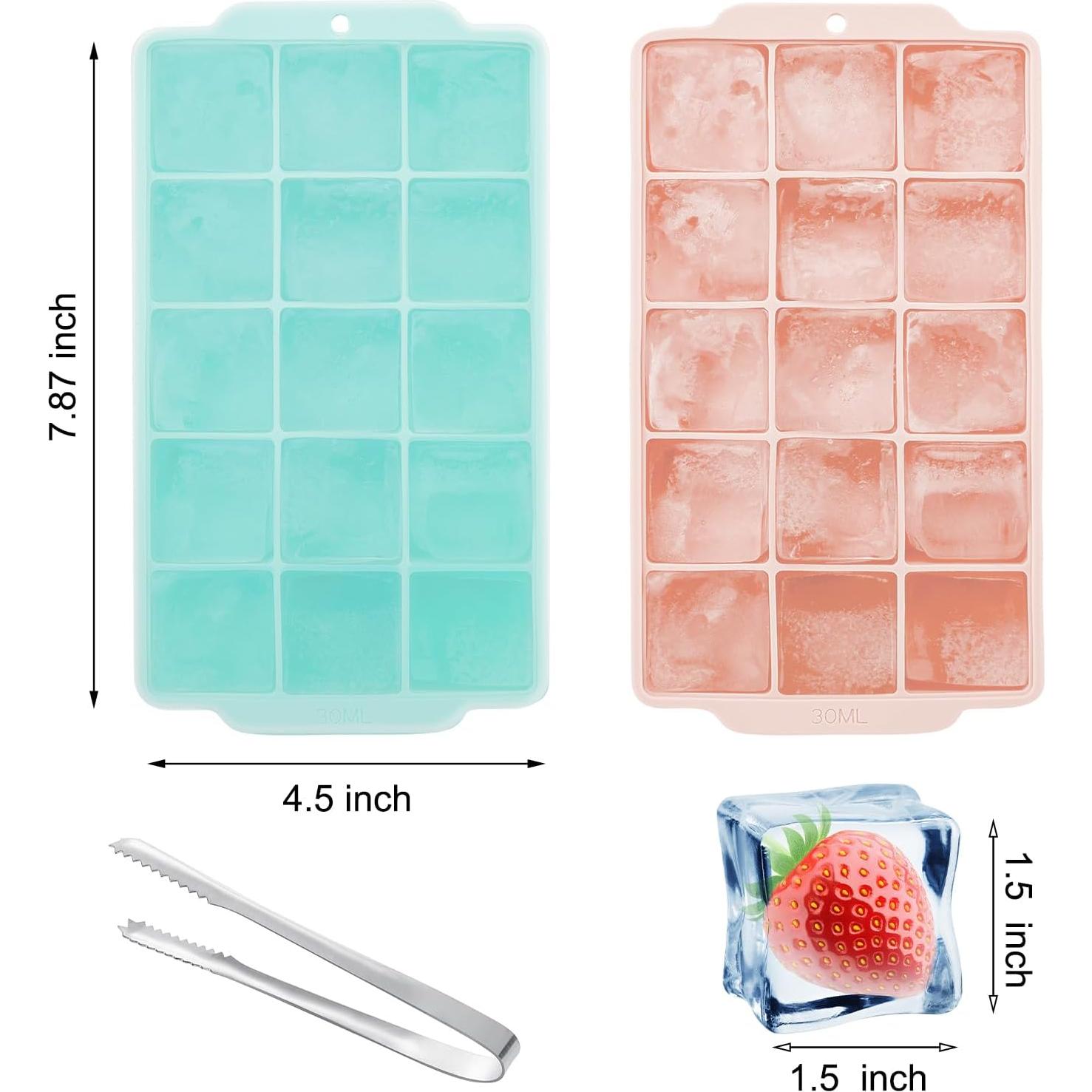 Bandeja de Hielo Reespring 2 Piezas Silicona 15 Cubos Grande