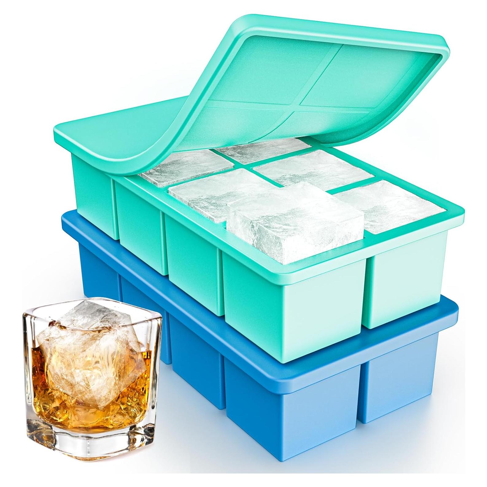 Bandeja de Hielo Grande Lxndaser 2 Piezas Silicona 5.08 cm