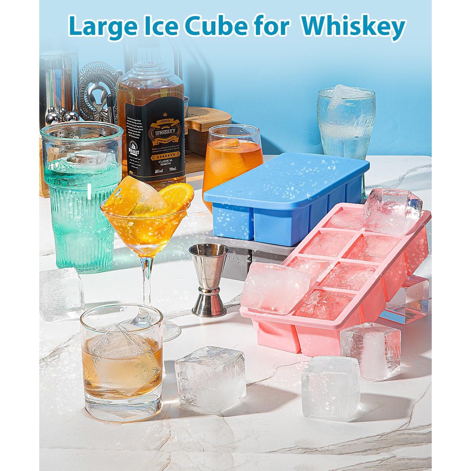 Bandeja de Hielo Grande Lxndaser 2 Piezas Silicona 5.08 cm