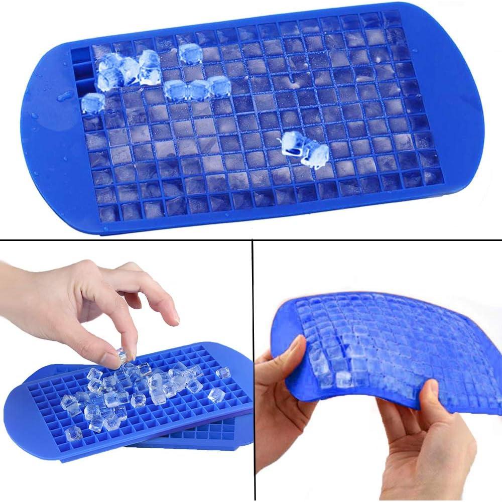 Bandejas de Hielo Mini LeeYean 2 Piezas Silicona 160 Cubos