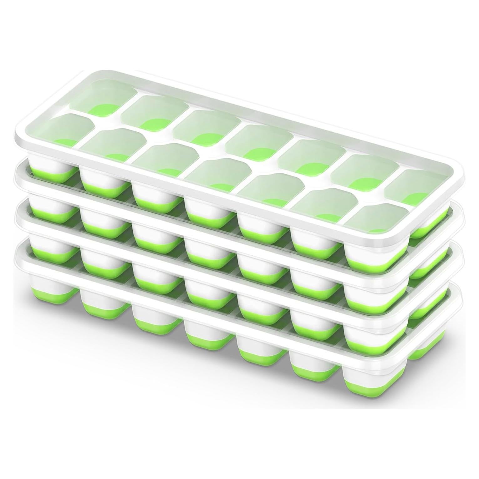 Bandeja de Hielo ChefAide con Tapa, 4 Paquetes, 56 Cubos