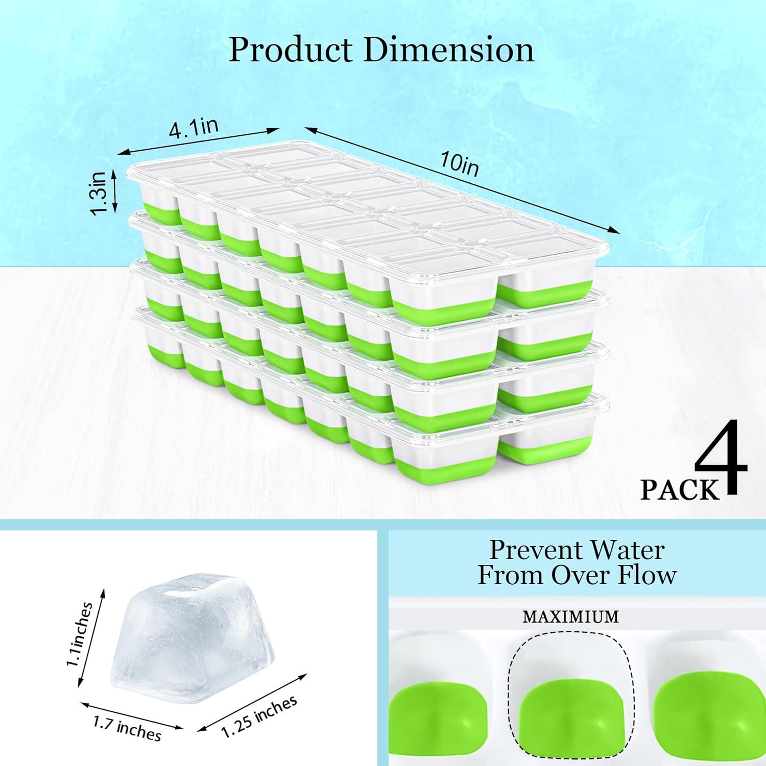 Bandeja de Hielo CKE Esenciales de Cocina Acogedora 4PK Verde