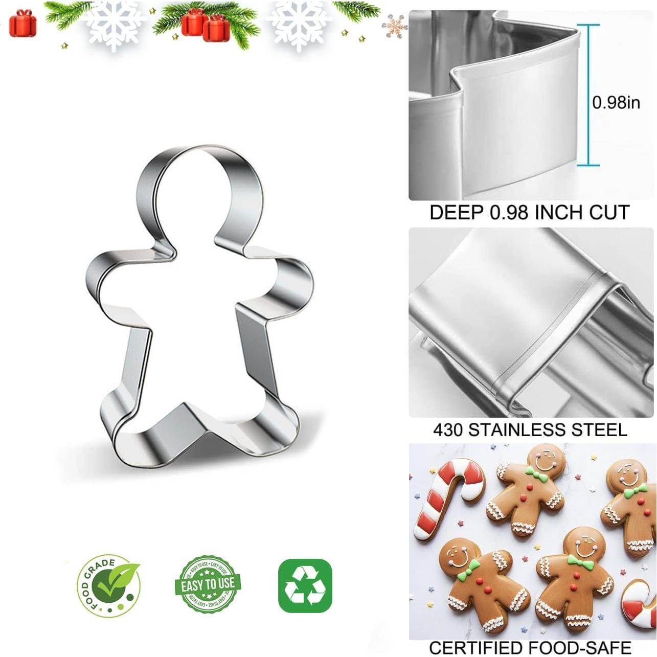 Juego de Cortadores de Galletas de Navidad YomiFamily - 6 Piezas