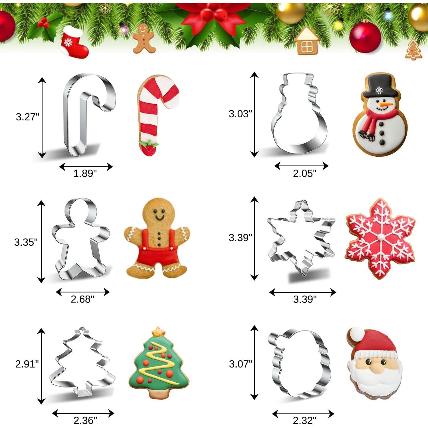 Juego de Cortadores de Galletas de Navidad YomiFamily - 6 Piezas