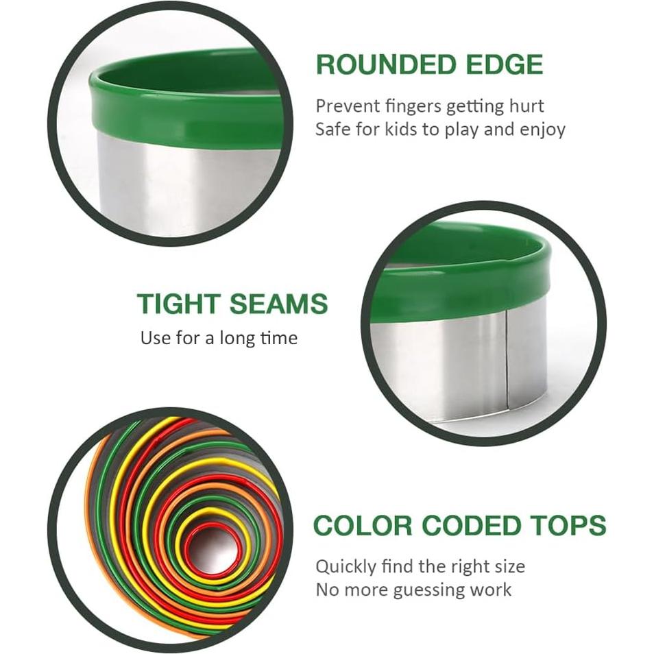 Conjunto de Cortadores de Galletas Redondos Alimat PluS 12 Pzs