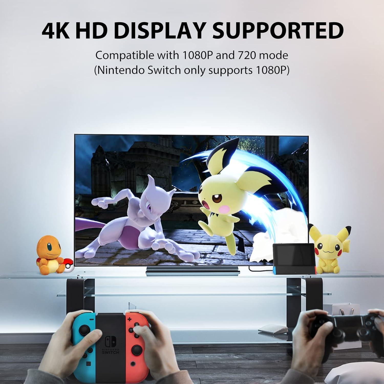 Dock de Carga Portátil SIWIQU para Nintendo Switch OLED 4K