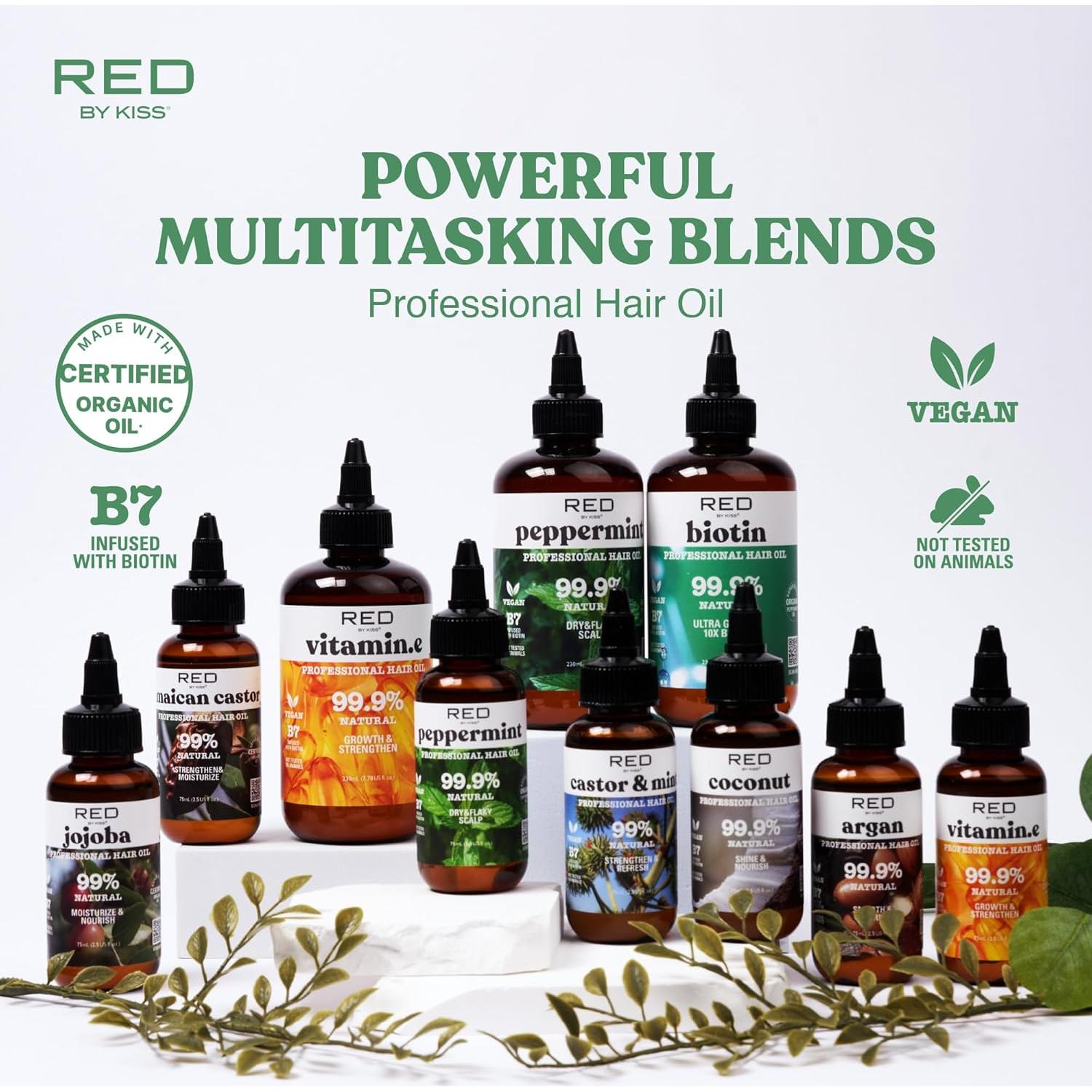 Aceite Natural para el Cabello Red by Kiss 73.93 ml - Vegano