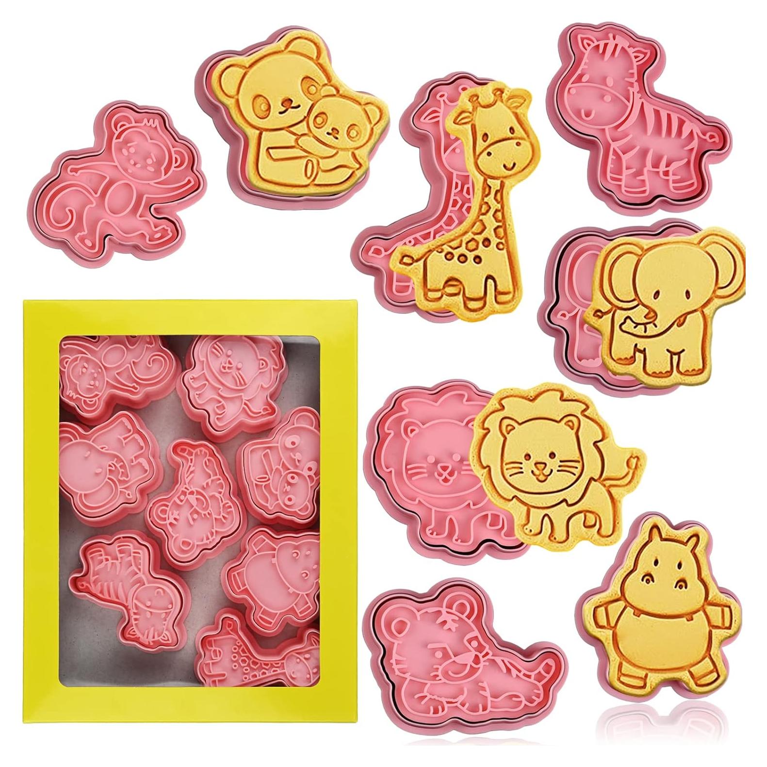 Juego de Cortadores de Galletas de Animales Sakolla - 8 Piezas 3D