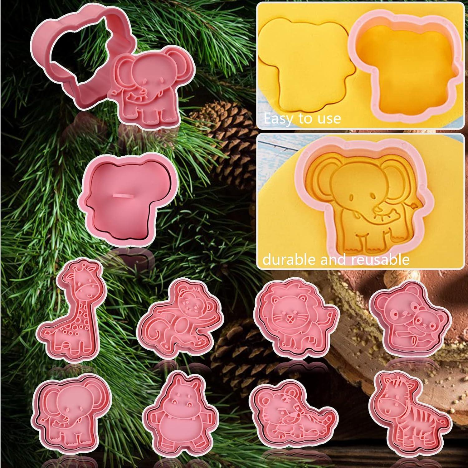 Juego de Cortadores de Galletas de Animales Sakolla - 8 Piezas 3D