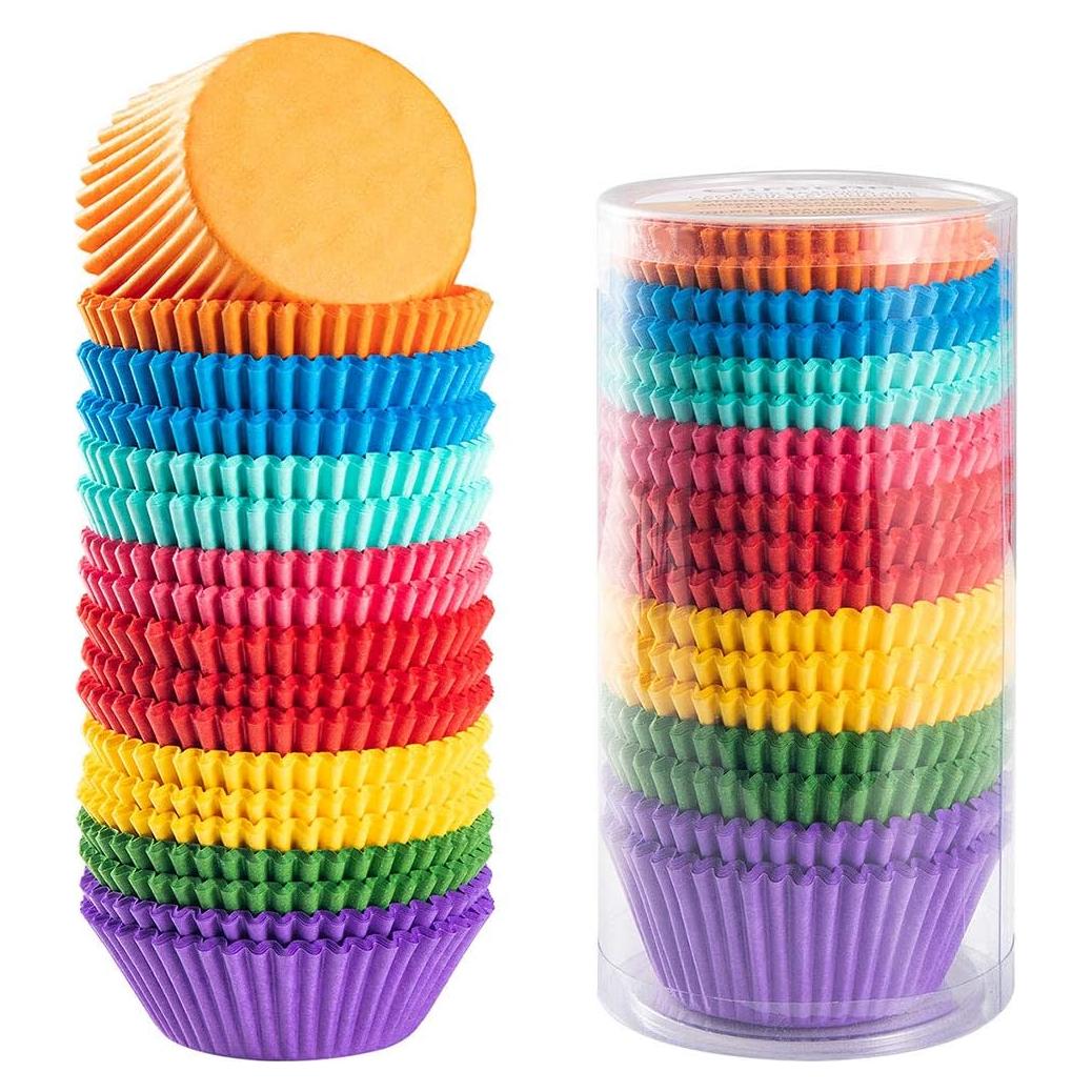 Forros para Cupcakes GiFBERA Arcoíris 400 Unidades 5 cm