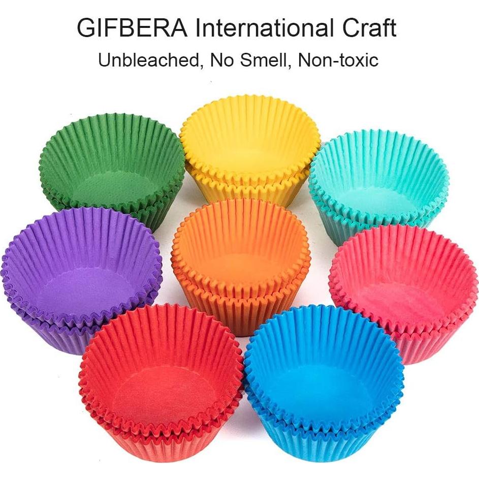 Forros para Cupcakes GiFBERA Arcoíris 400 Unidades 5 cm