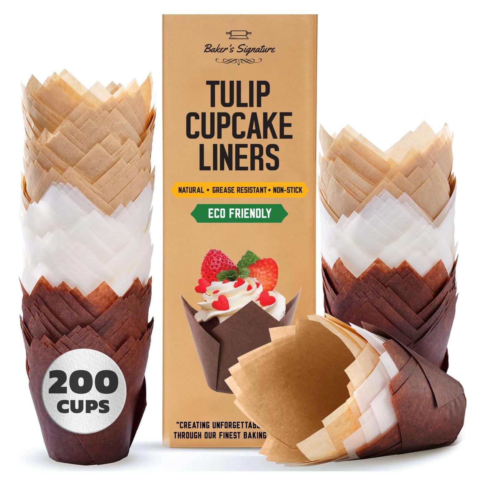 Forros para Cupcakes Tulipán Baker's Signature 200 Piezas