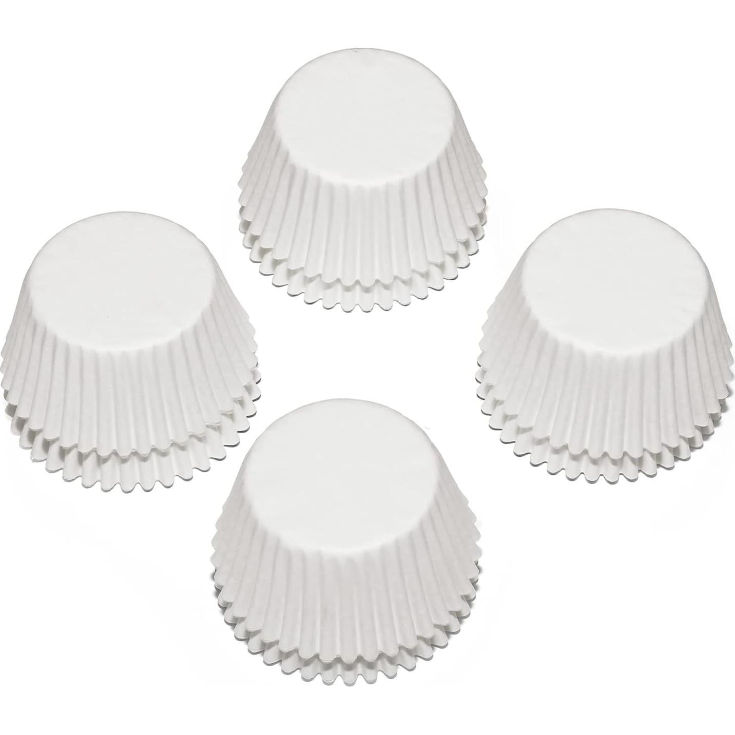 Forros para Mini Cupcakes Caperci 500 Piezas Blancos Antigrasa