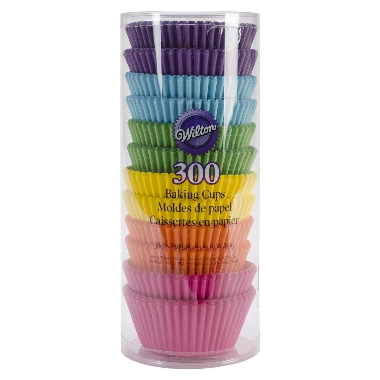 Forros para cupcakes Wilton, 300 unidades, colores brillantes