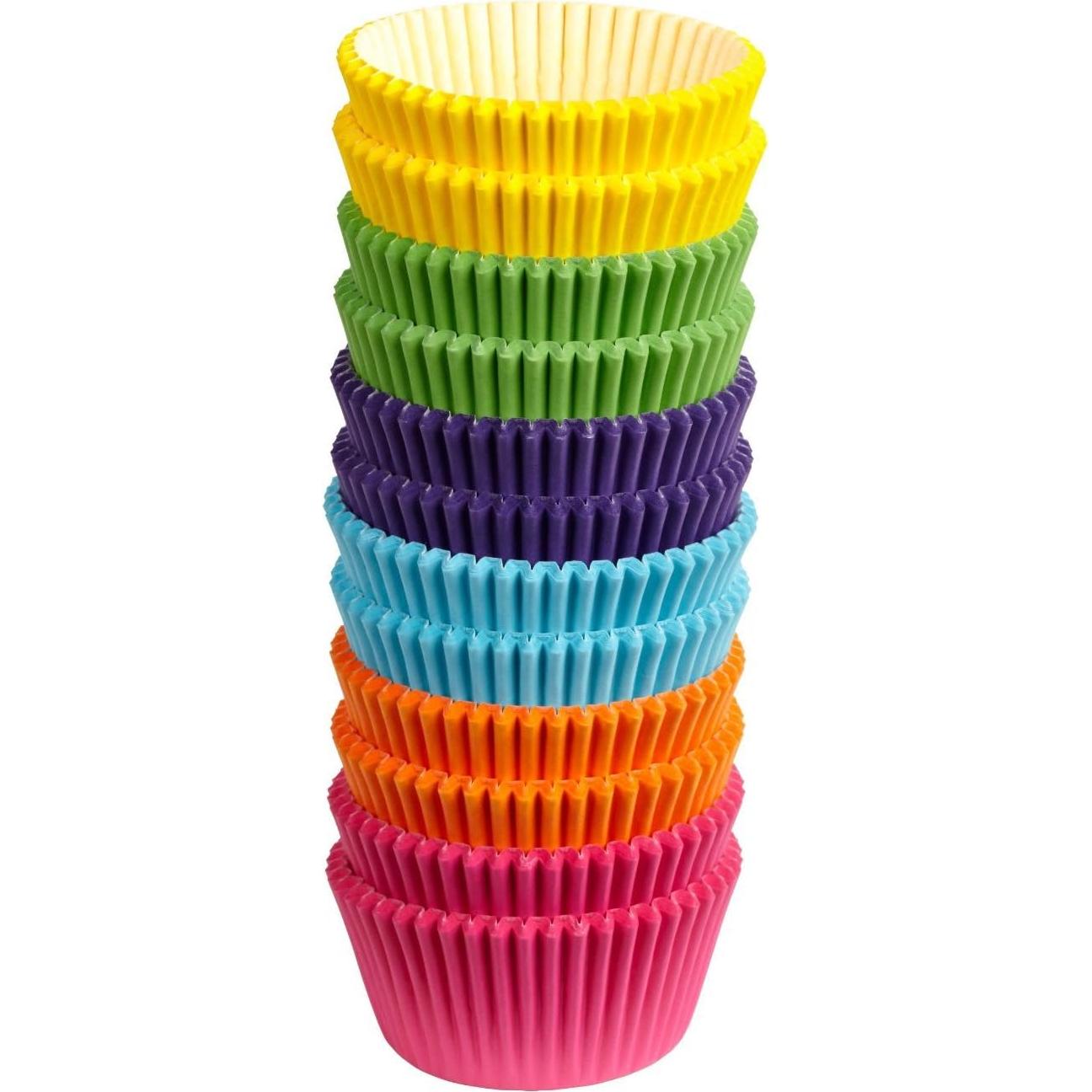 Forros para cupcakes Wilton, 300 unidades, colores brillantes