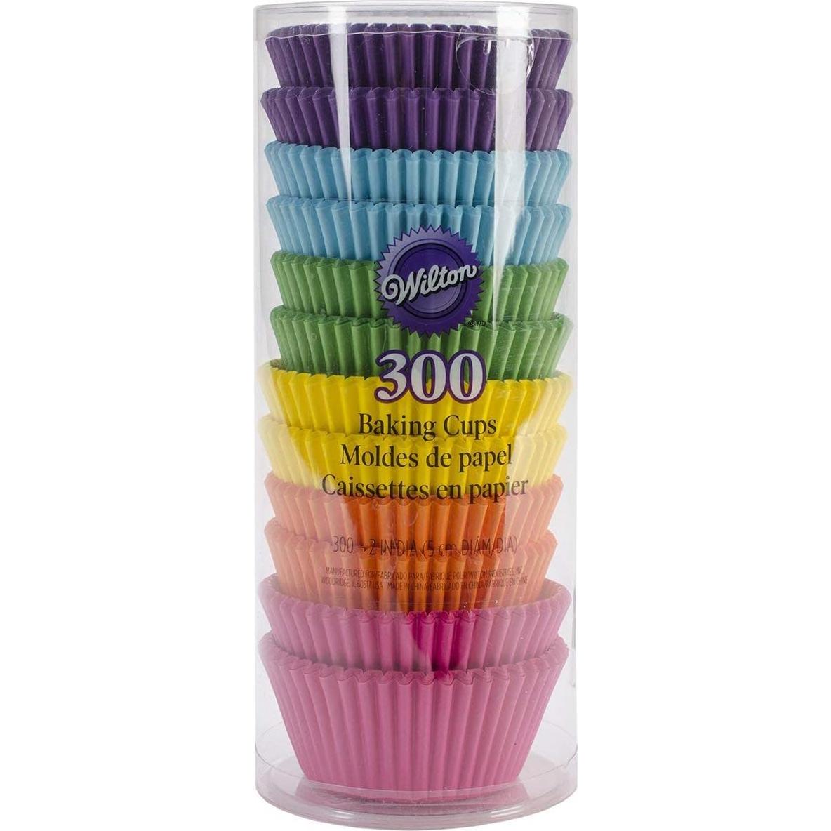 Forros para cupcakes Wilton, 300 unidades, colores brillantes