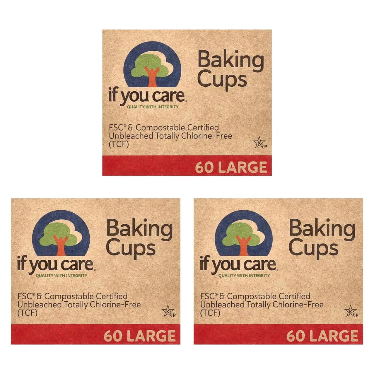 Tazas de Hornear Sin Blanquear Alere 60 Unidades x 3 Paquetes