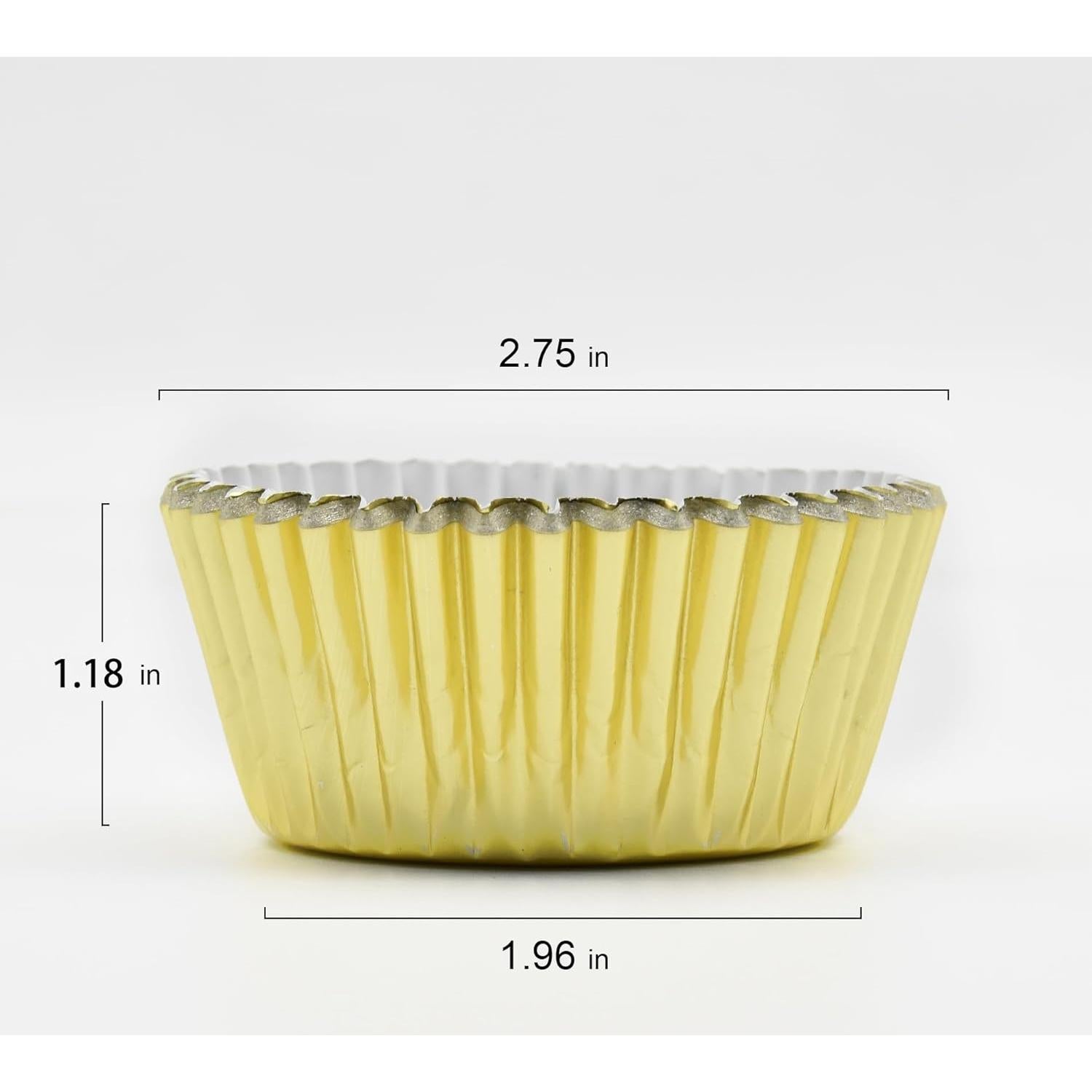 200 Moldes para Cupcake Dorados MODENGKONGJIAN 50mm Desechables