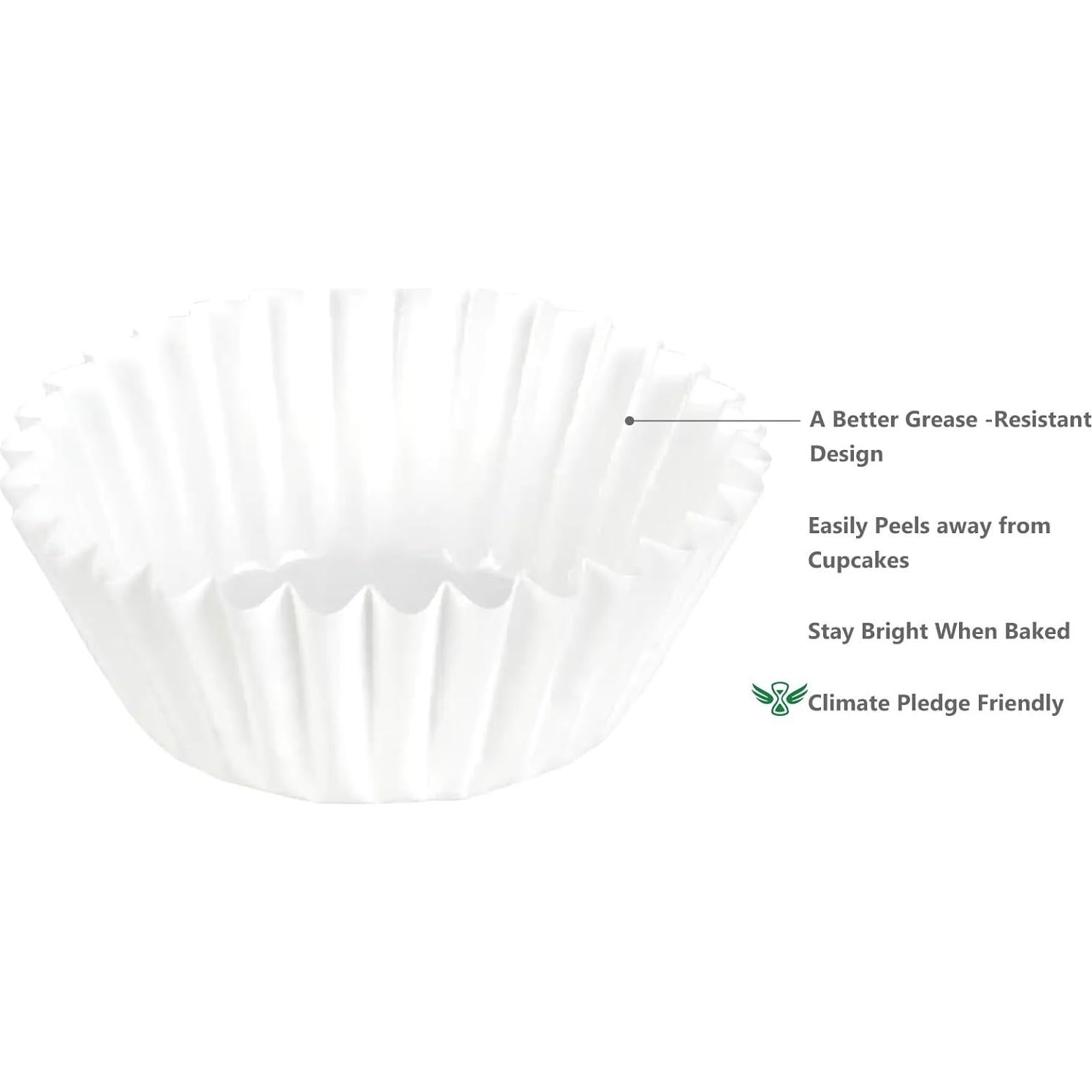 Forros de Cupcake Caperci Blancos 150 Cuentas Resistentes