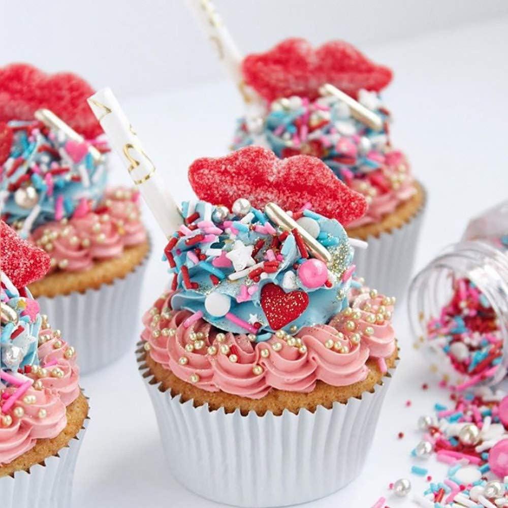 Forros de Cupcake de Foil Metálico Blanco GiFBERA 200 Unidades