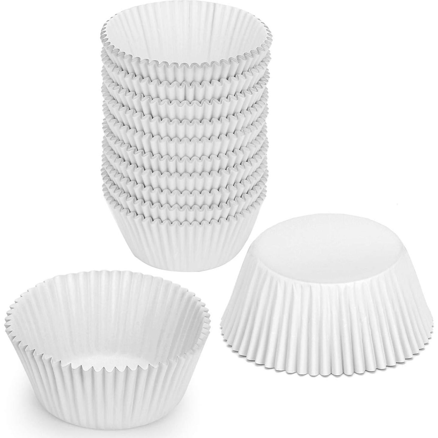 Forros de Cupcake de Foil Metálico Blanco GiFBERA 200 Unidades