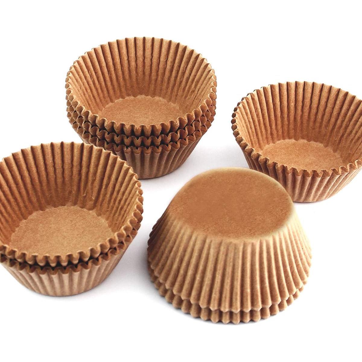 Moldes para Hornear Cupcakes Eoonfirst 200 Pcs Estándar Naturales