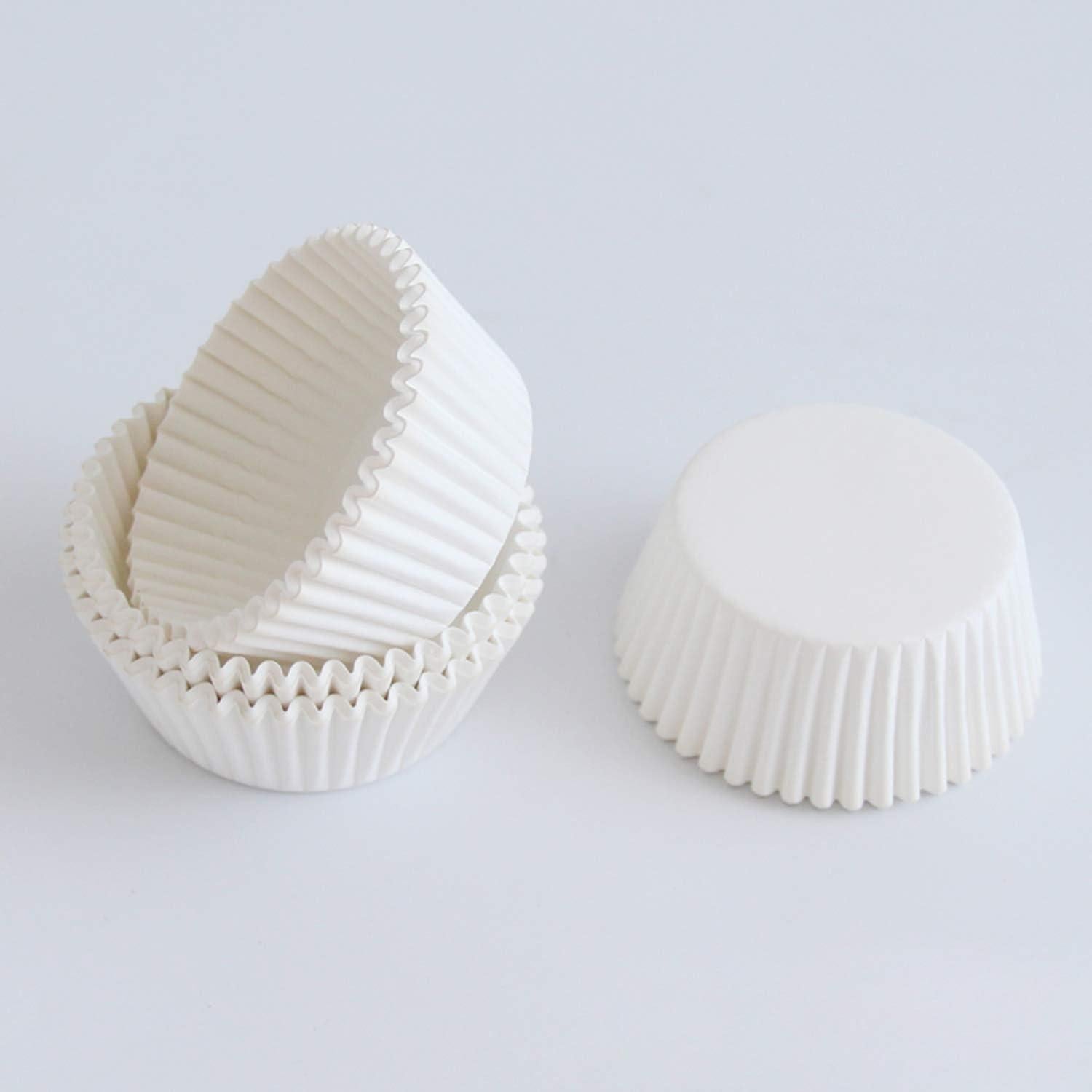 Forros para Cupcakes Tosnail 2000 Piezas Grado Alimenticio Blanco